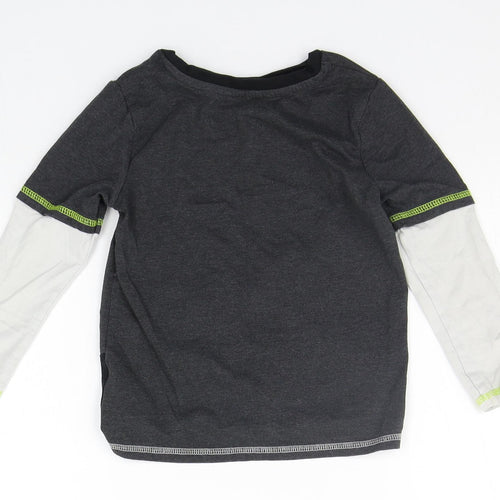 George Girls Grey   Basic T-Shirt Size 4-5 Years