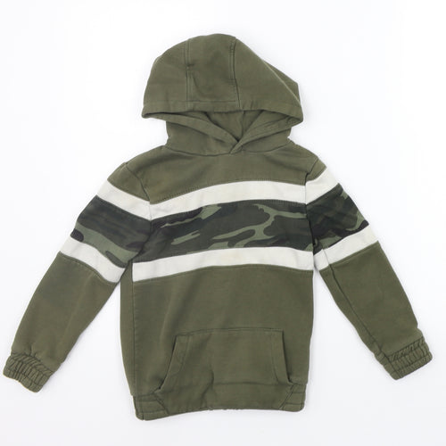 George Girls Green Houndstooth  Pullover Jumper Size 4-5 Years