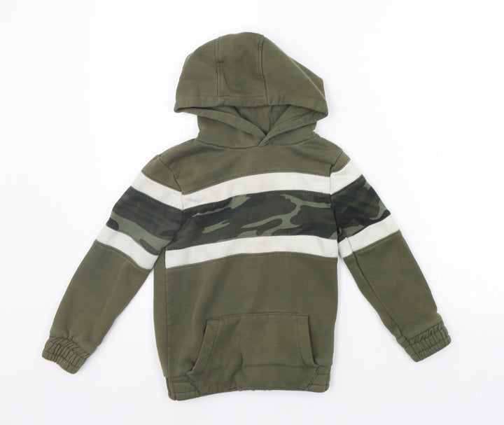George Girls Green Houndstooth  Pullover Jumper Size 4-5 Years