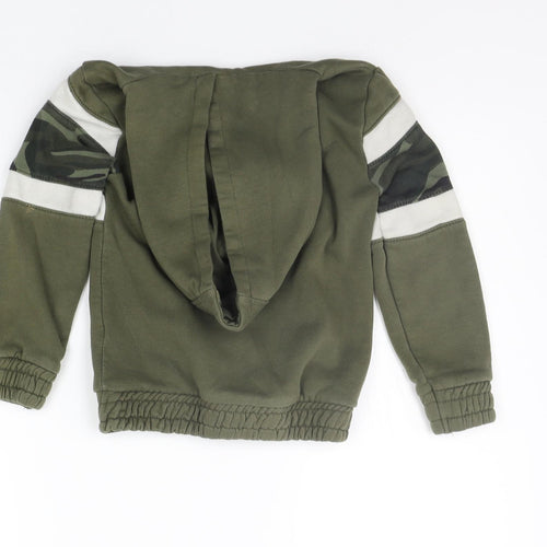 George Girls Green Houndstooth  Pullover Jumper Size 4-5 Years