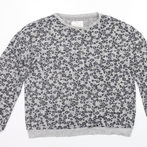 NEXT Womens Grey Animal Print  Pullover Jumper Size M