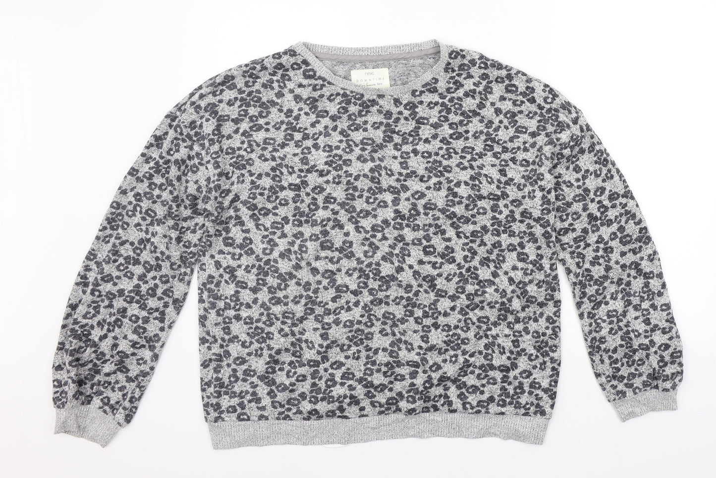 NEXT Womens Grey Animal Print  Pullover Jumper Size M