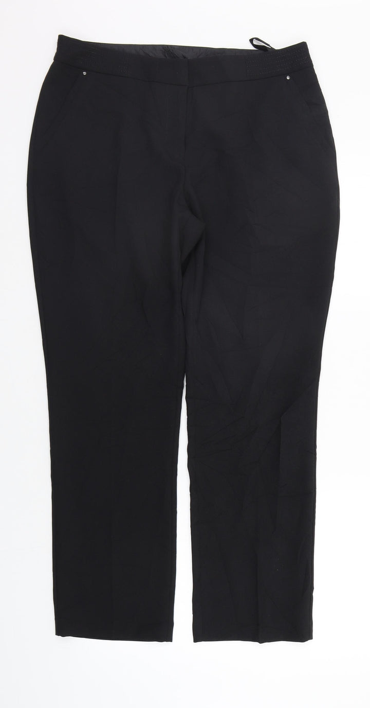 M&Co Womens Black Sweatpants Trousers Size 12 L28 in