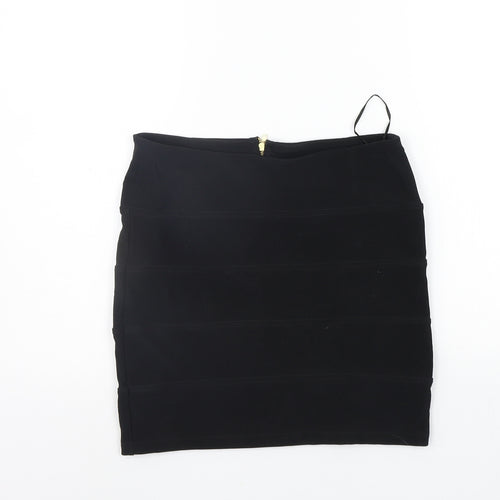 Topshop Womens Black   A-Line Skirt Size 10