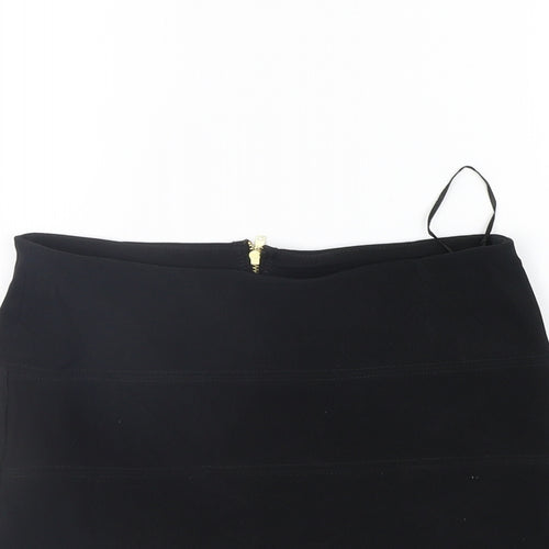 Topshop Womens Black   A-Line Skirt Size 10