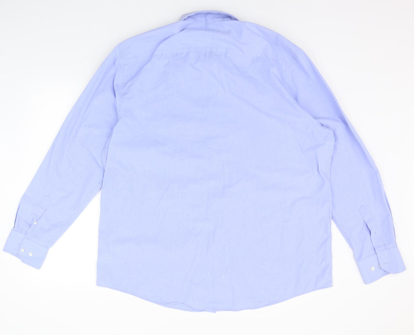 TU Mens Blue    Button-Up Size 17