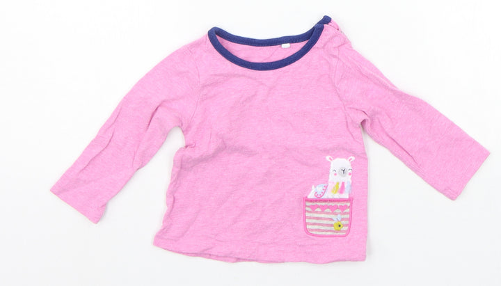 TU Girls Pink Basic T-Shirt Size 6-9 Months