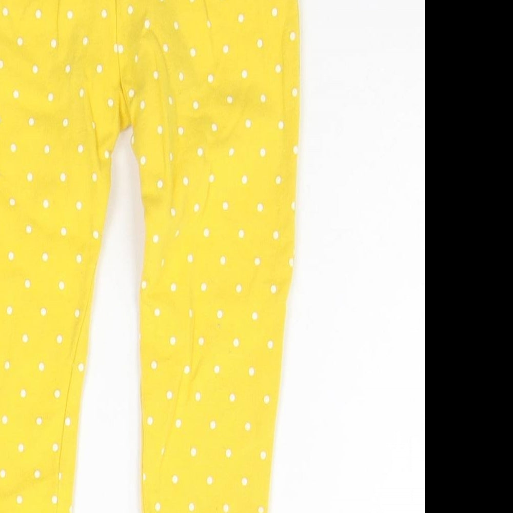 John Lewis Girls Yellow Polka Dot  Jogger Leggings Size 12-18 Months