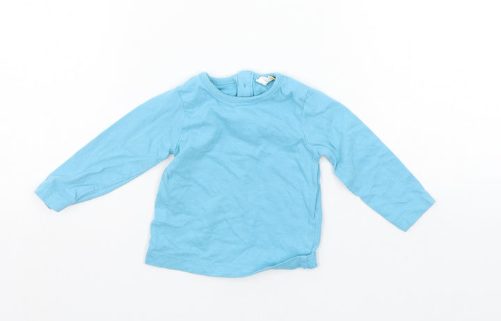John Lewis Boys Blue Basic T-Shirt Size 0-3 Months