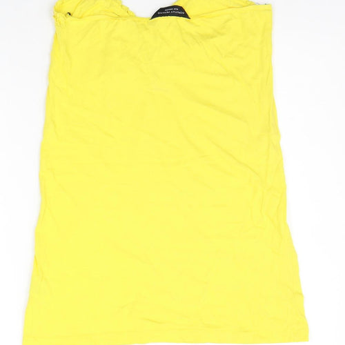 Dorothy Perkins Womens Yellow   Basic T-Shirt Size 10