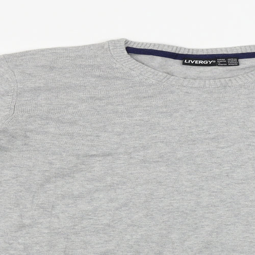 Livergy Mens Grey   Pullover Jumper Size M