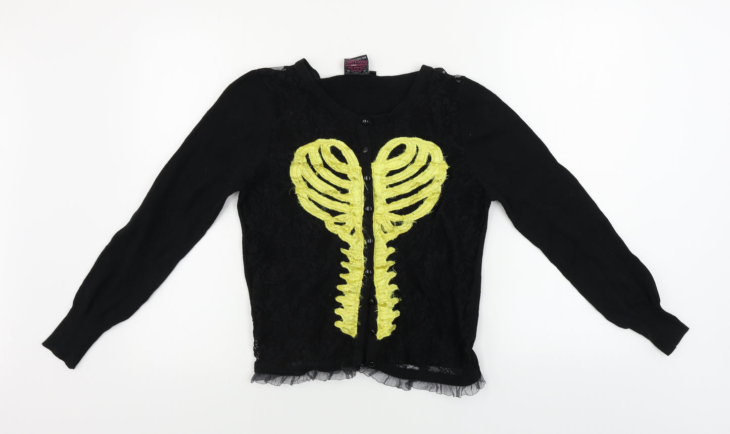 Too Fast  Womens Black   Cardigan Jumper Size M