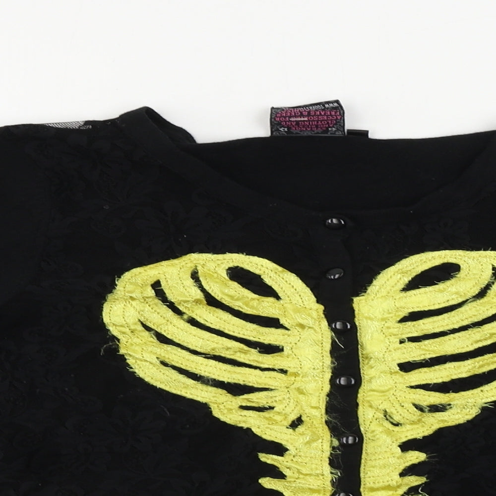 Too Fast  Womens Black   Cardigan Jumper Size M