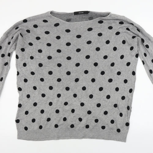 VERO MODA Womens Grey Polka Dot  Pullover Jumper Size XL