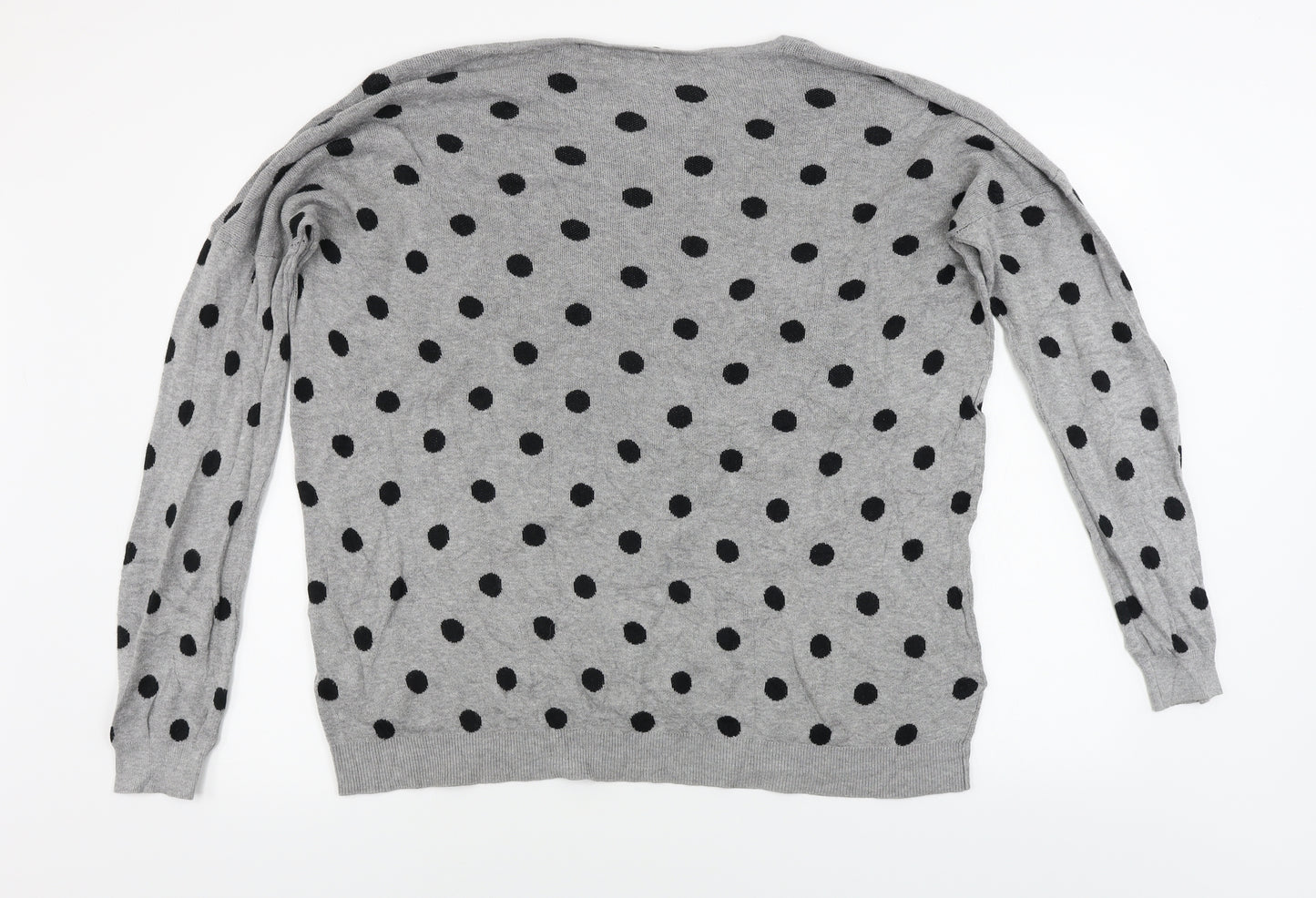 VERO MODA Womens Grey Polka Dot  Pullover Jumper Size XL