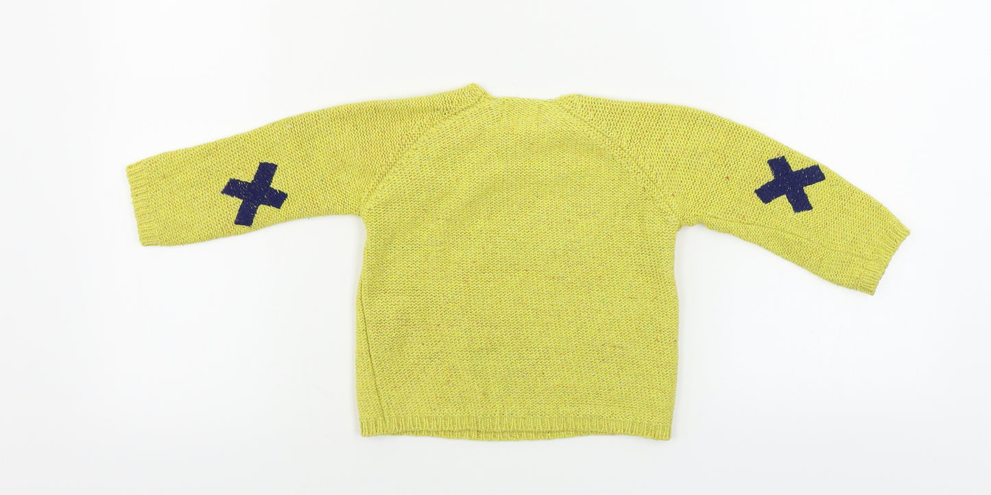 Zara Boys Yellow   Pullover Jumper Size 12-18 Months