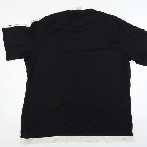 adidas  Mens Black    T-Shirt Size 2XL