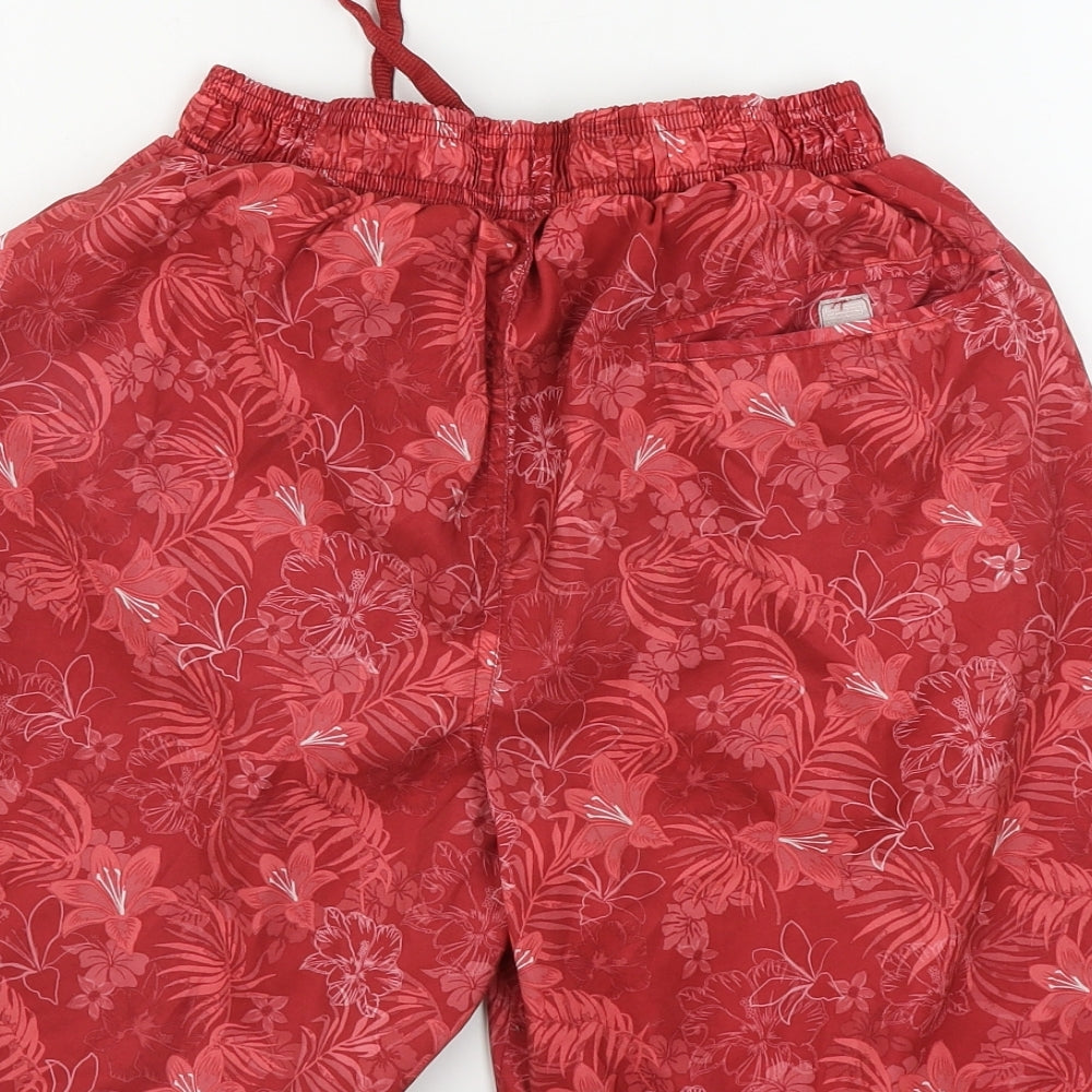 Hot Tuna Mens Red Floral  Bermuda Shorts Size S