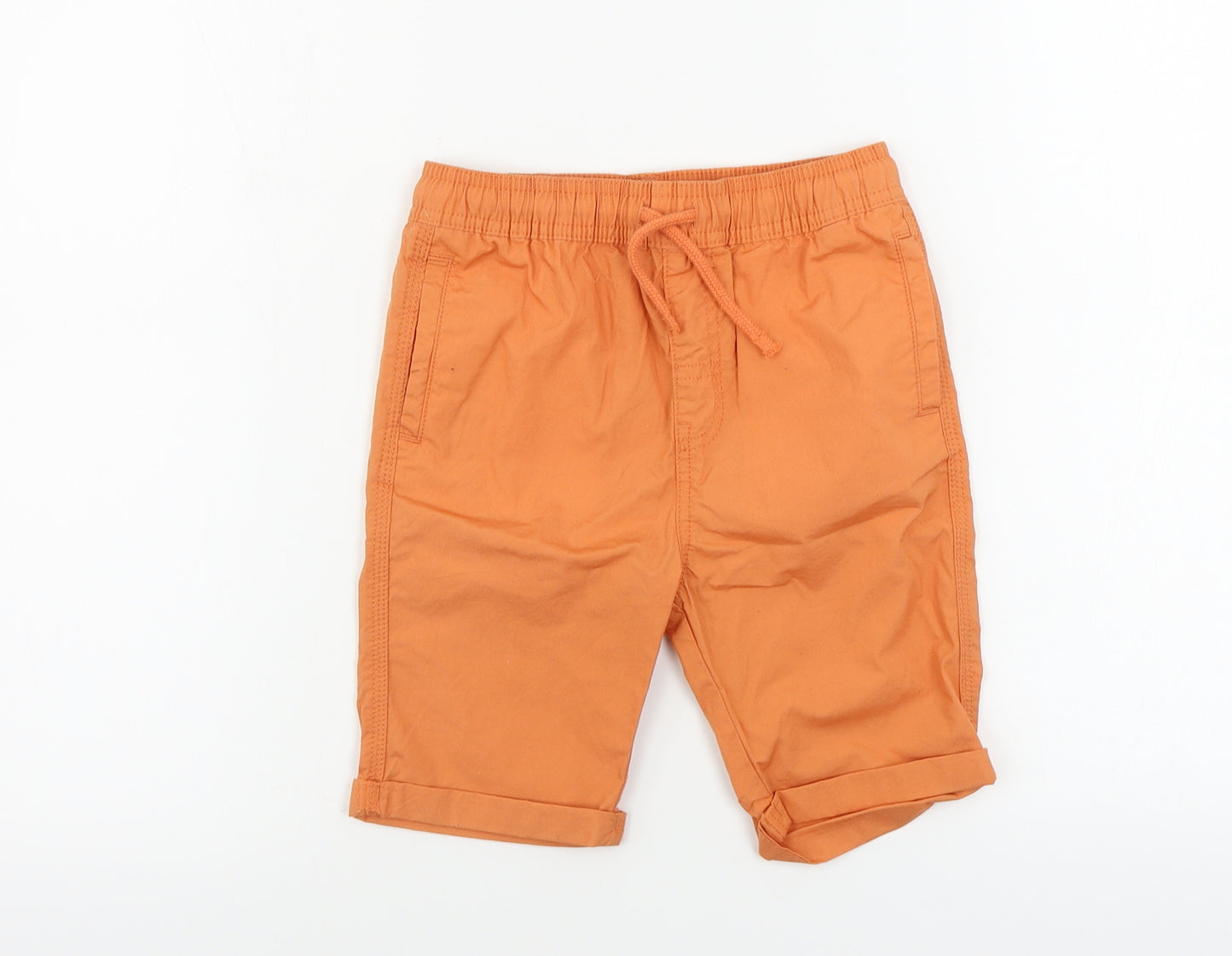 TU Boys Orange   Chino Shorts Size 7 Years