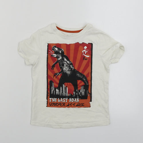 TU Boys White   Basic T-Shirt Size 5 Years