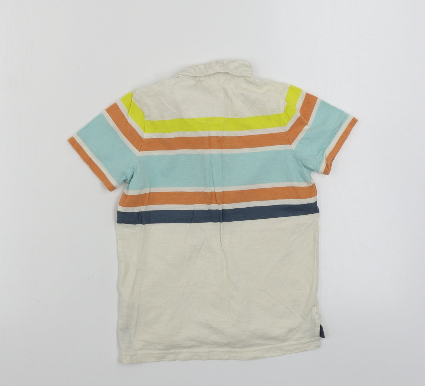 TU Boys Beige Striped  Basic Polo Size 5-6 Years