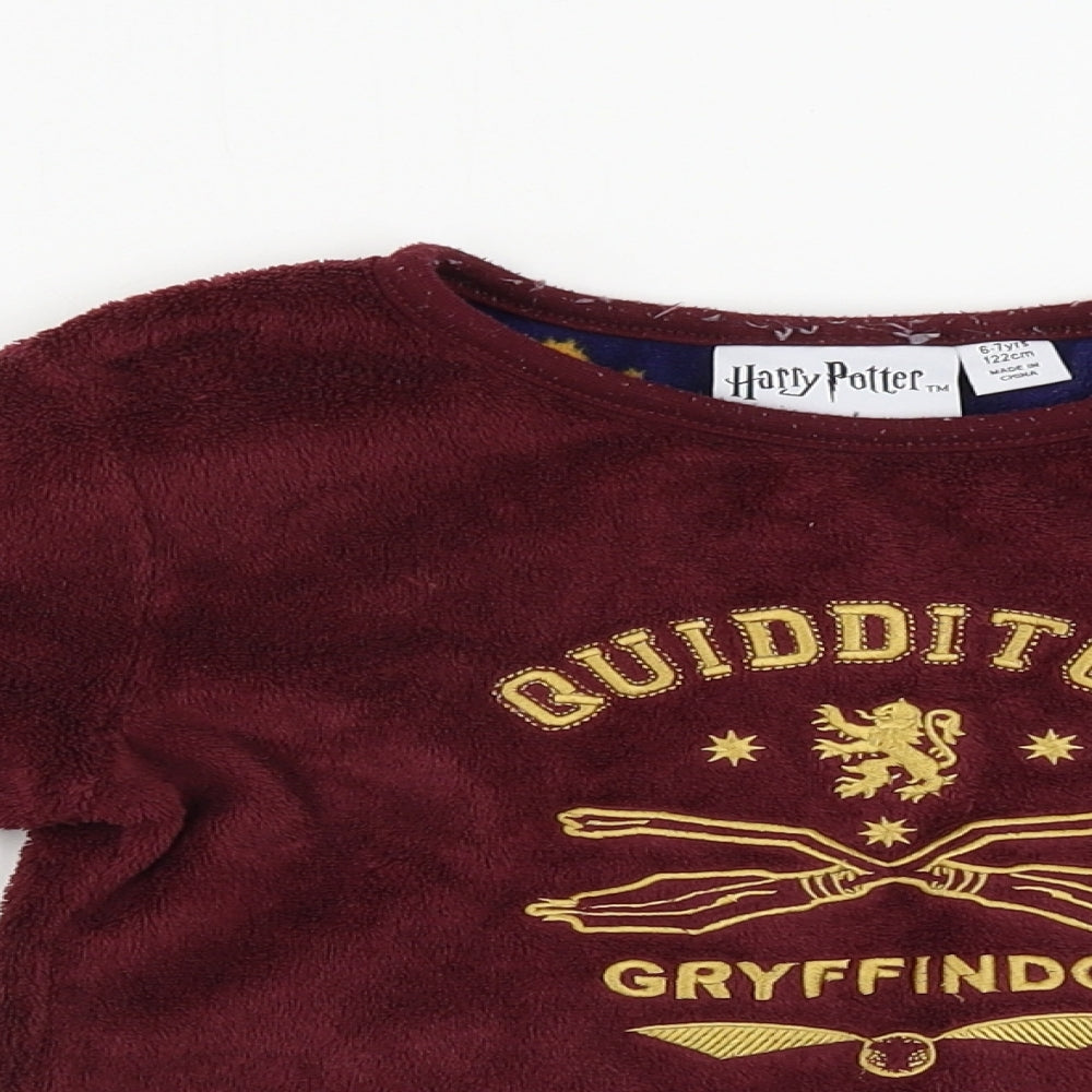 Harry Potter Girls Purple   Pullover Jumper Size 6-7 Years