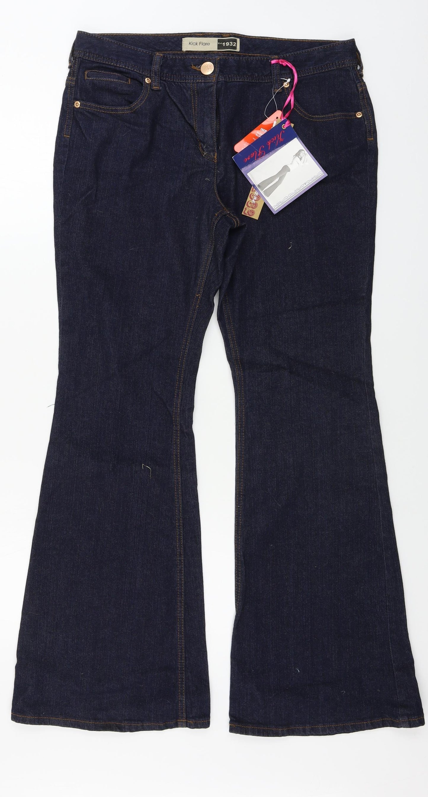 Kick Flare  Womens Blue   Flared Jeans Size 14 L28 in