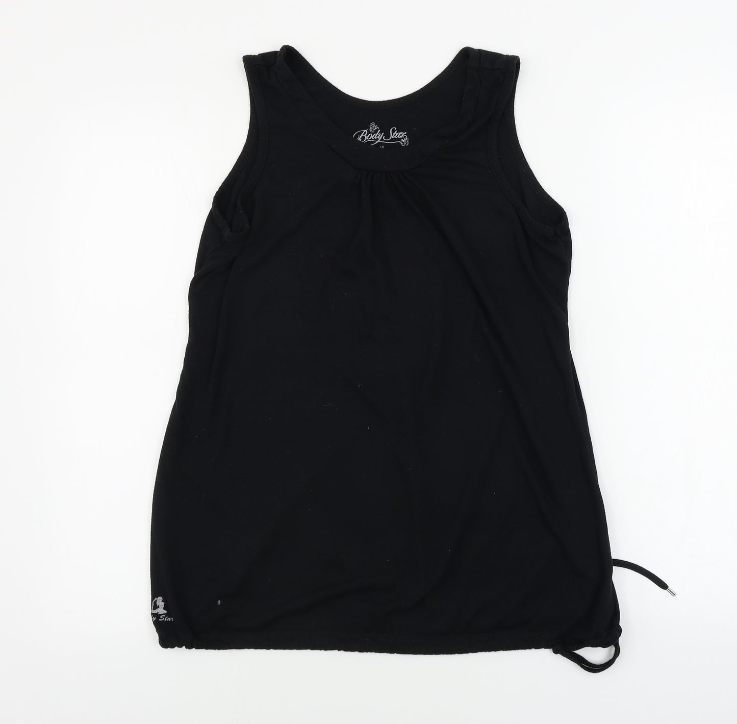 Body Star  Womens Black   Basic T-Shirt Size 14