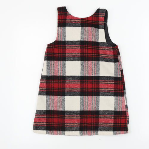 F&F Girls Red Check  A-Line  Size 6-7 Years