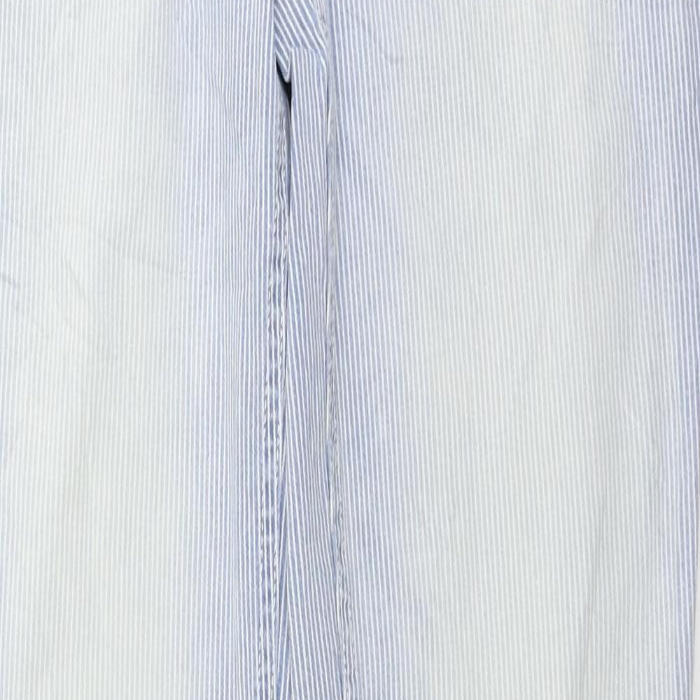 Blue Motion   Womens Blue Striped  Straight Jeans Size 10 L28 in