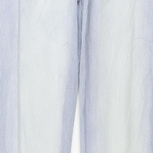 Blue Motion   Womens Blue Striped  Straight Jeans Size 10 L28 in