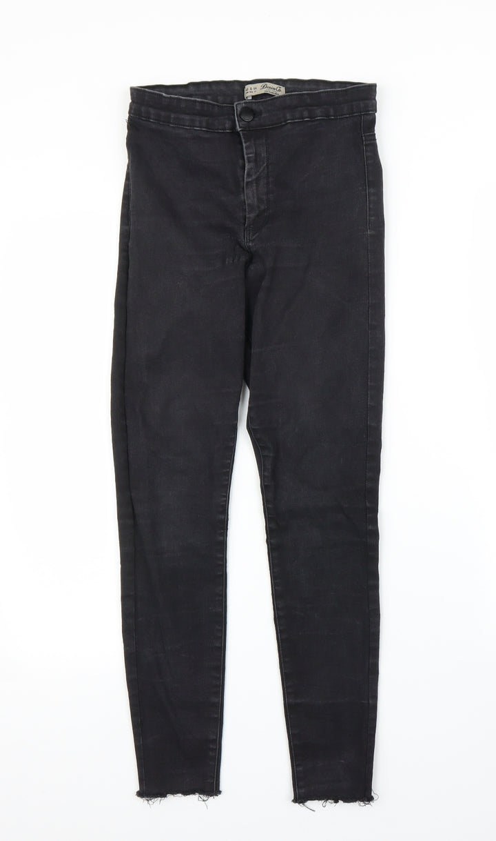 Primark Womens Black  Denim Skinny Jeans Size 12 L24 in