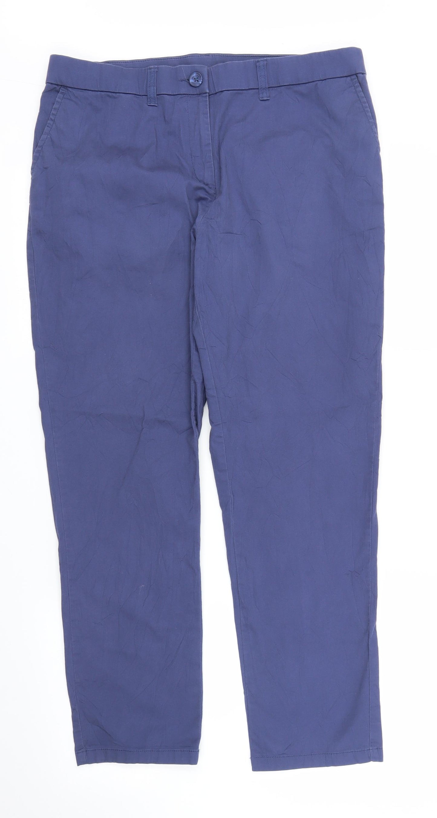 BM Classic Womens Blue   Capri Trousers Size 14 L26 in