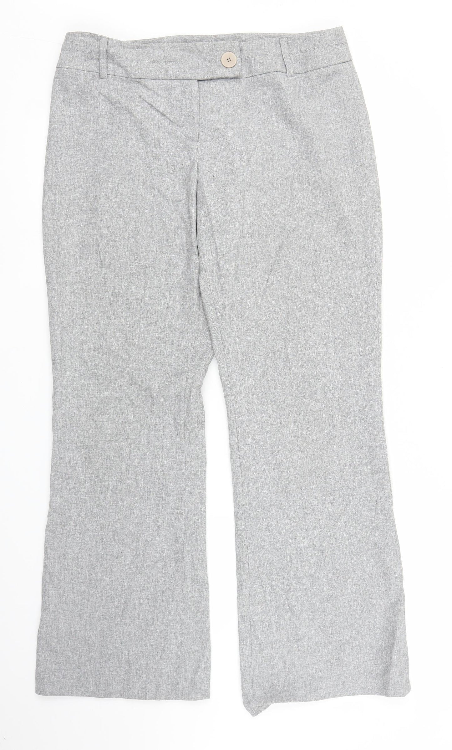 New Look Womens Grey   Trousers  Size 14 L27 in
