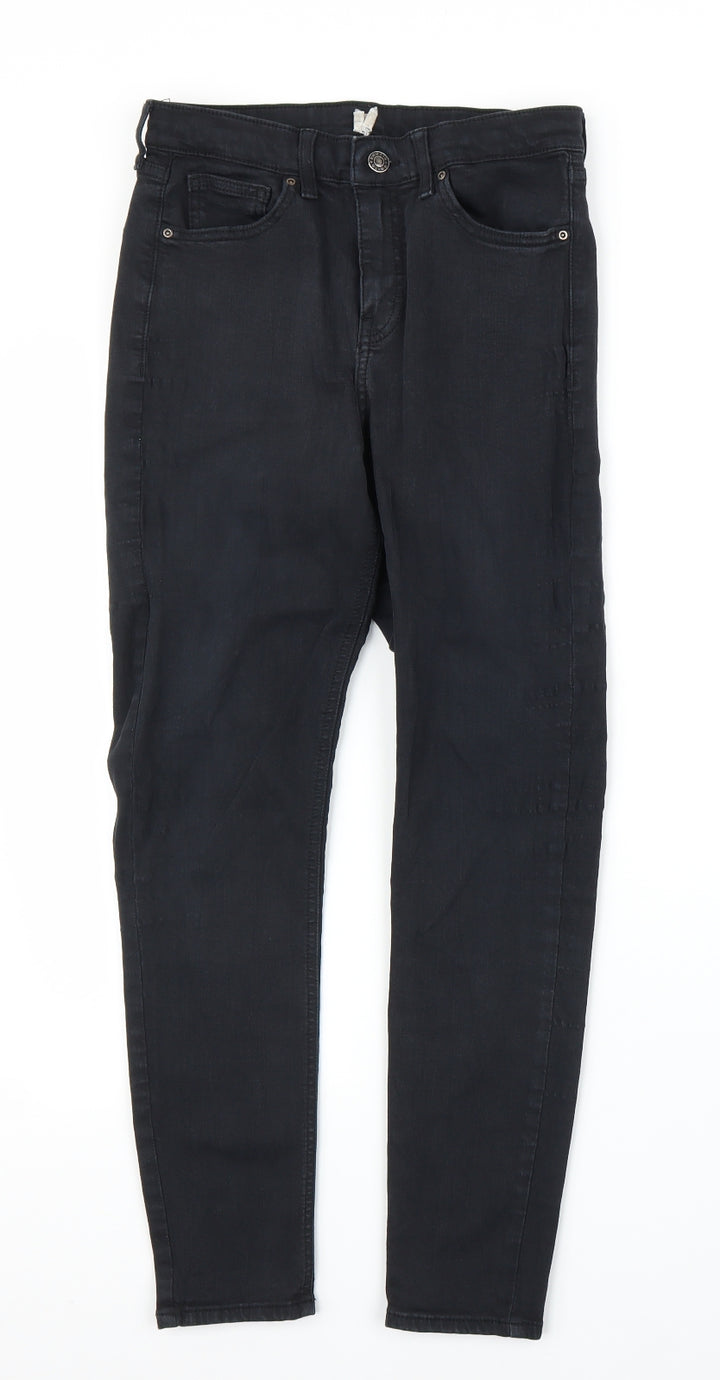 Topshop Womens Black  Denim Skinny Jeans Size 26 in L25 in