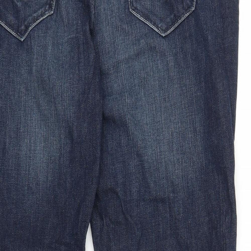 M&S Womens Blue  Denim Bootcut Jeans Size 18 L24 in