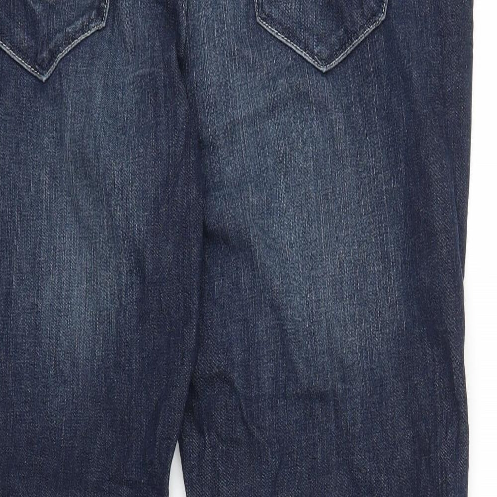 M&S Womens Blue  Denim Bootcut Jeans Size 18 L24 in