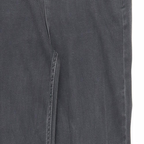 M&S Womens Grey  Denim Straight Jeans Size 14 L29 in