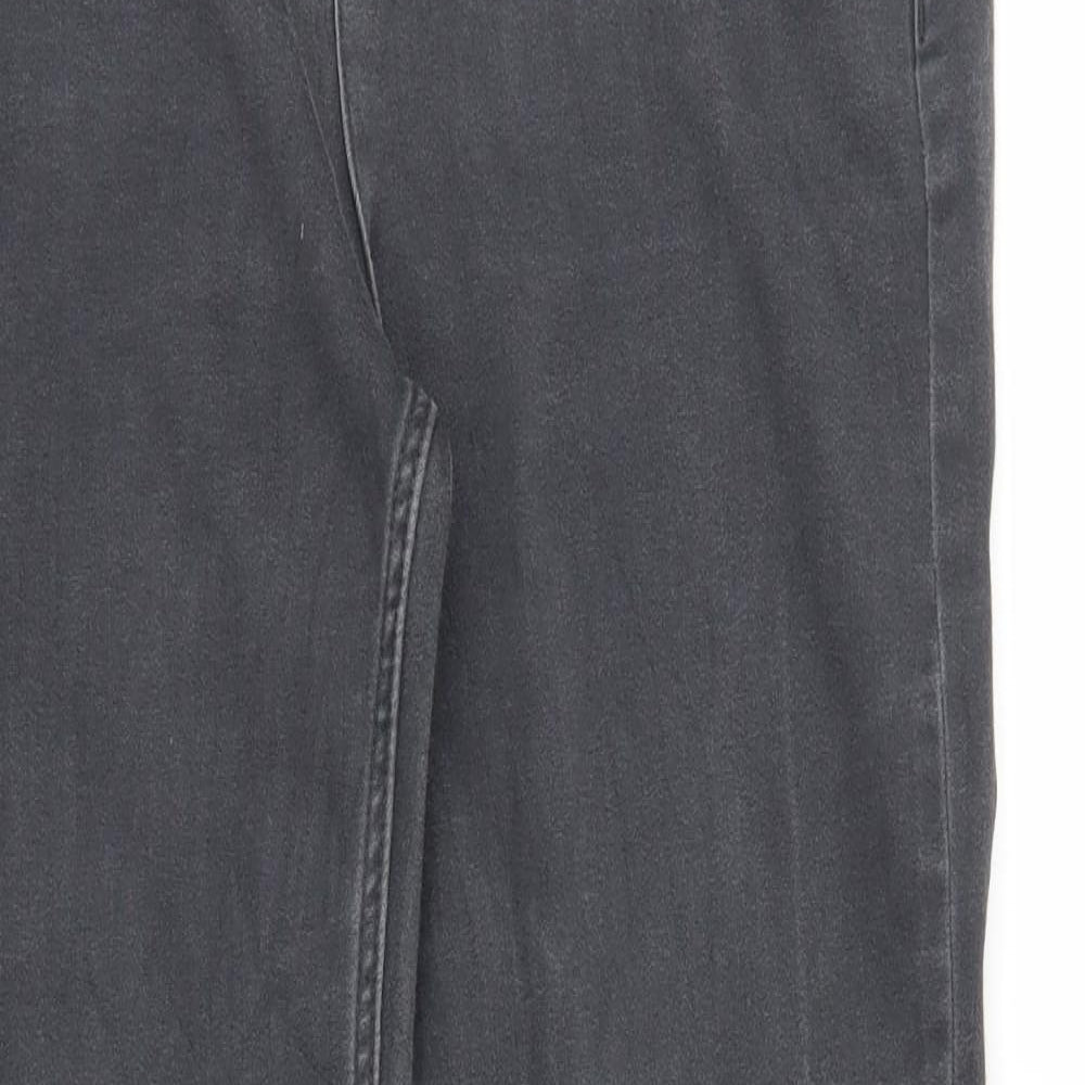 M&S Womens Grey  Denim Straight Jeans Size 14 L29 in