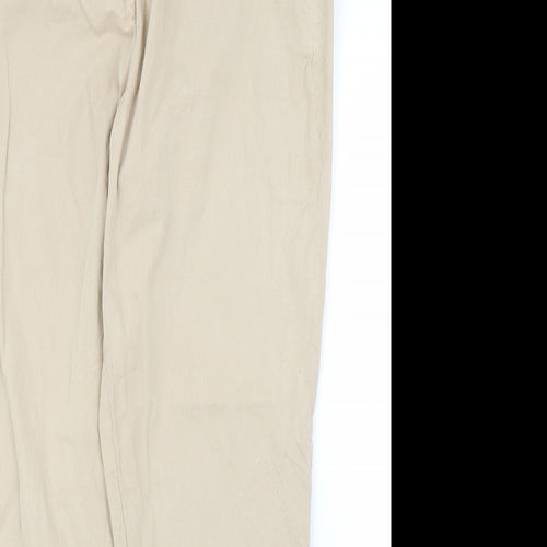 M&S Womens Beige   Chino Trousers Size 16 L27 in