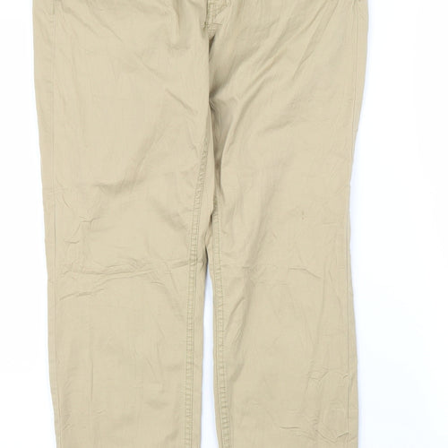 H&M Womens Beige   Capri Trousers Size 12 L28 in