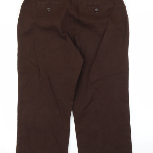 Style & Co Womens Brown   Capri Trousers Size 12 L22 in