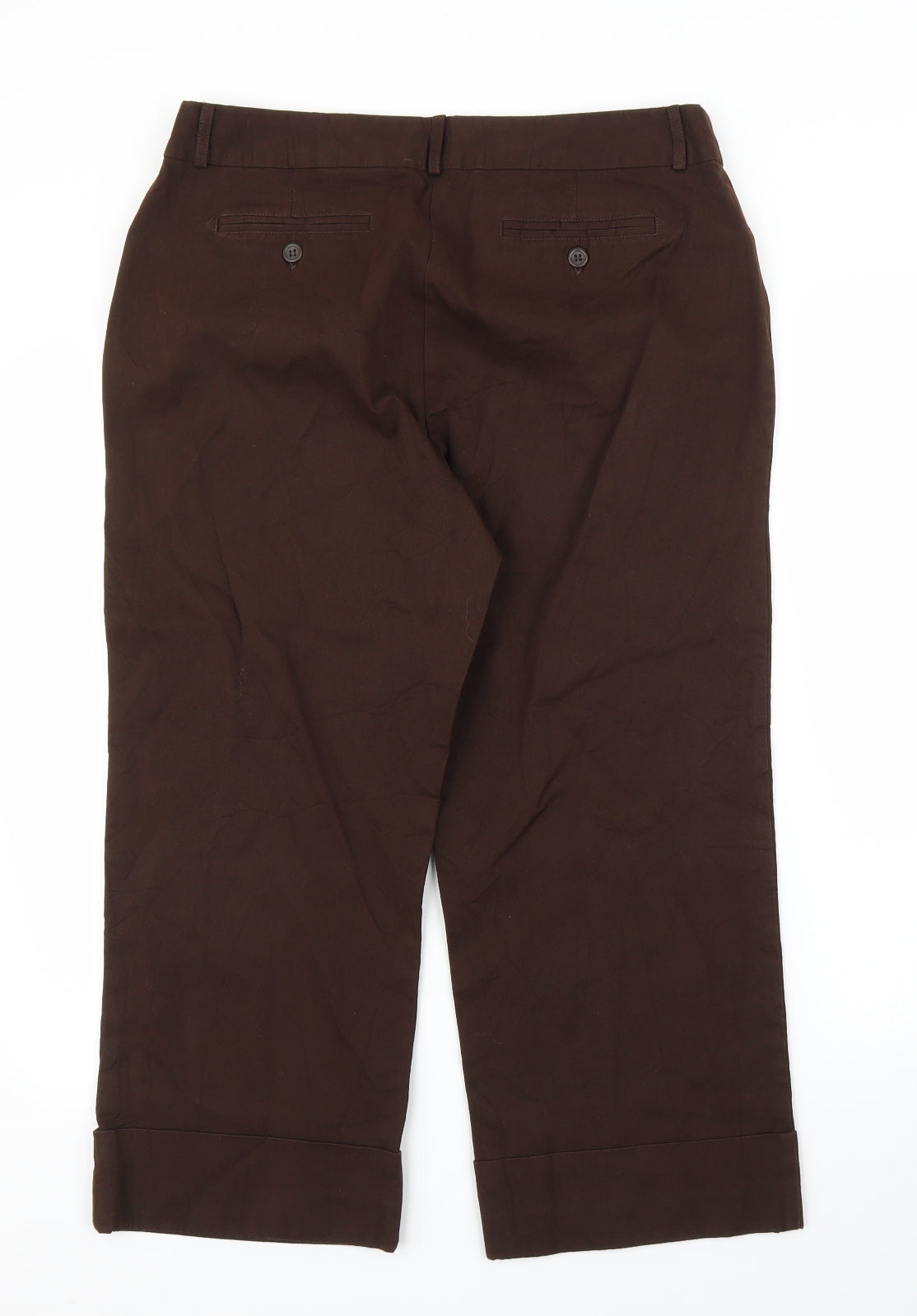 Style & Co Womens Brown   Capri Trousers Size 12 L22 in