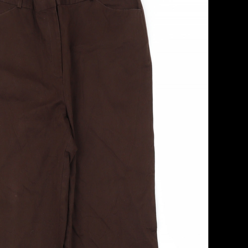 Style & Co Womens Brown   Capri Trousers Size 12 L22 in