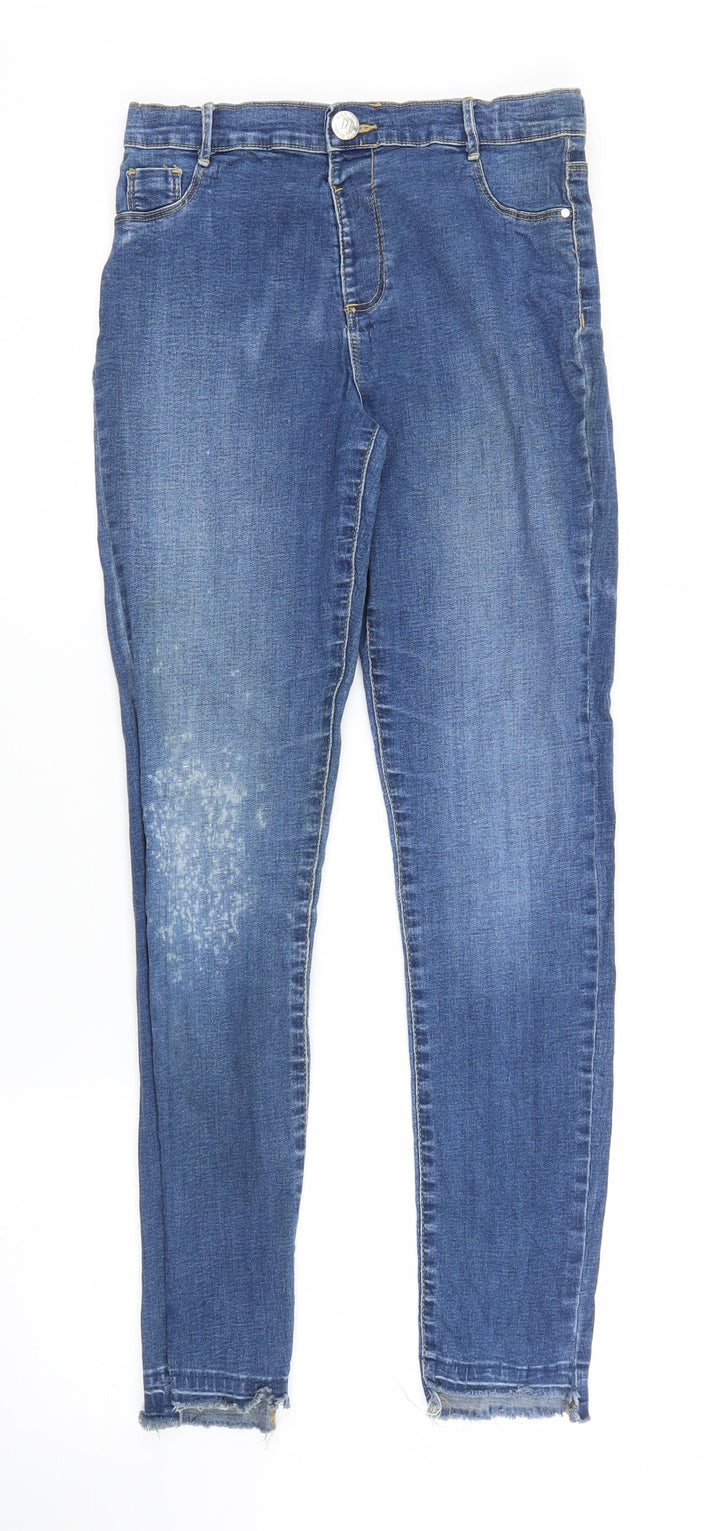 River Island Girls Blue  Ramie Skinny Jeans Size 12 Years