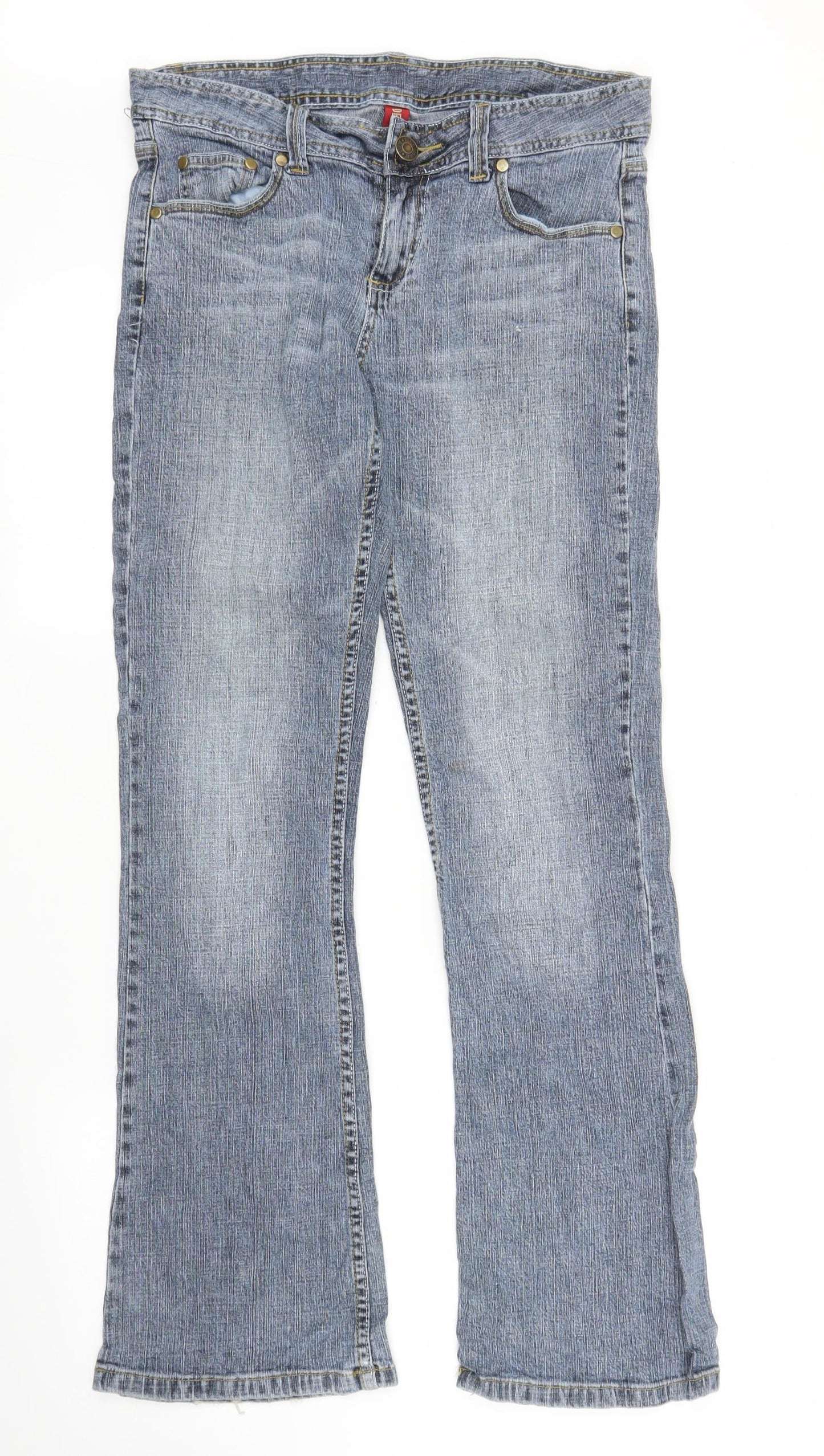 Primark Womens Blue  Denim Bootcut Jeans Size 12 L28 in