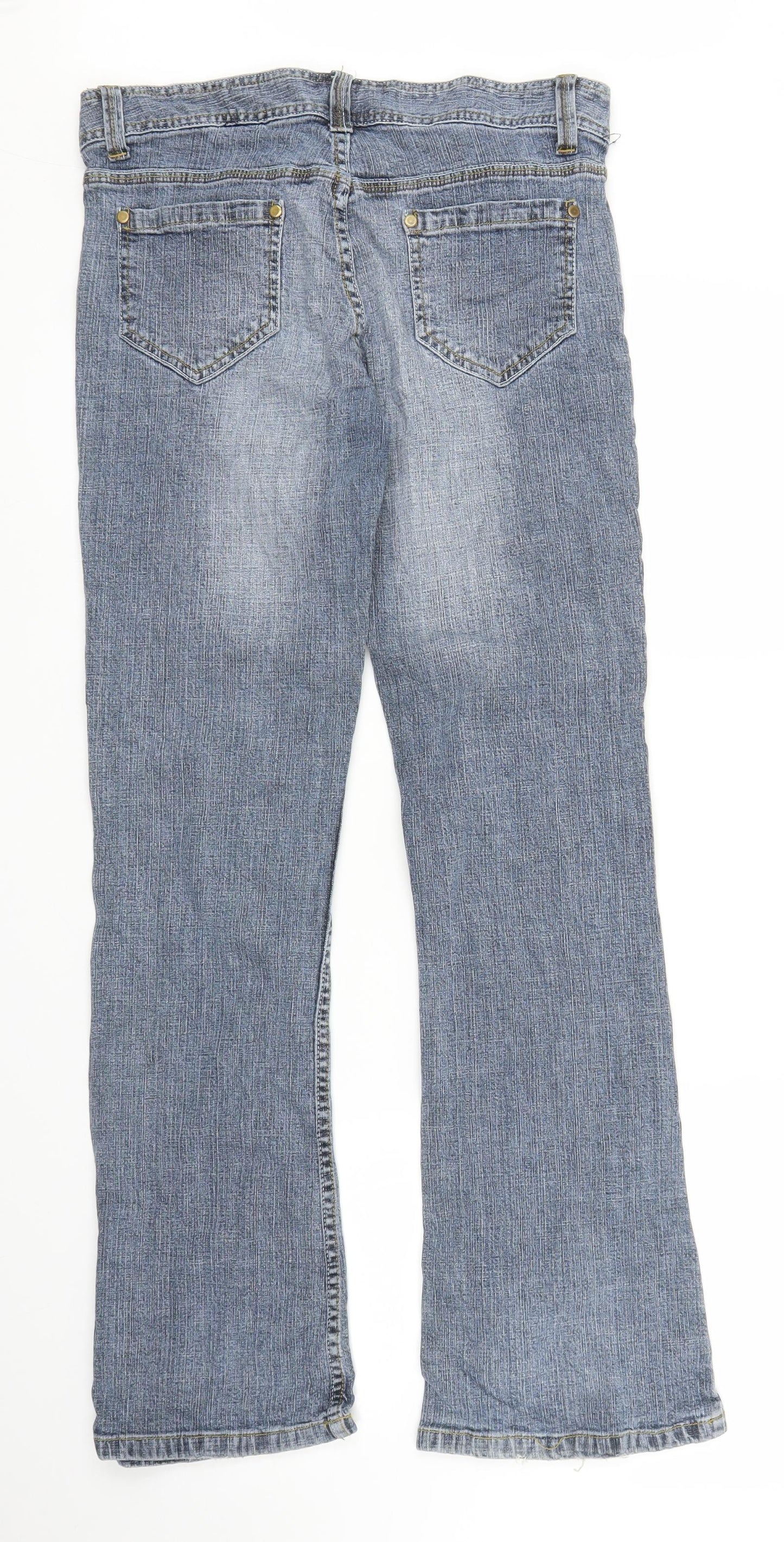 Primark Womens Blue  Denim Bootcut Jeans Size 12 L28 in