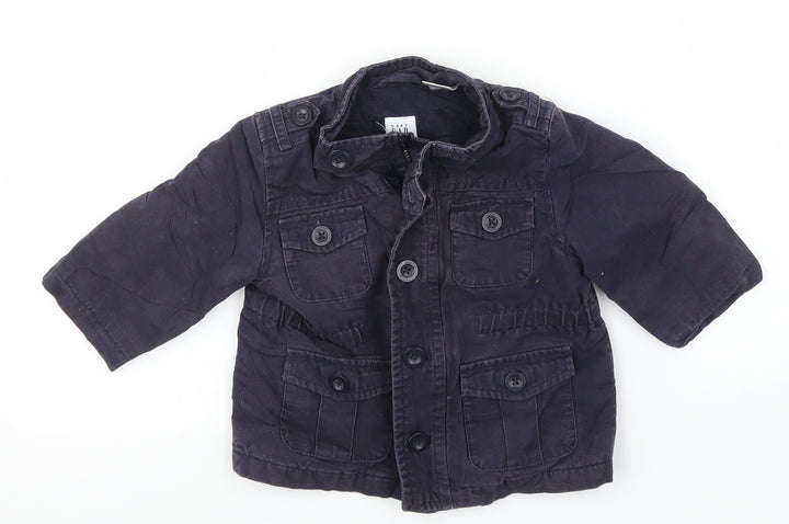 Gap Boys Blue Military Jacket Coat Size 12-18 Months
