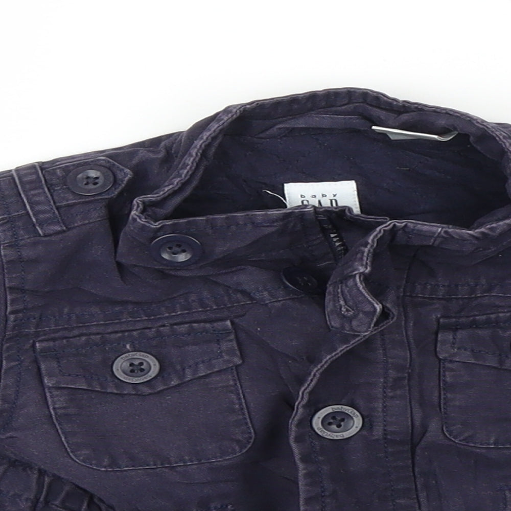 Gap Boys Blue   Military Jacket Coat Size 12-18 Months