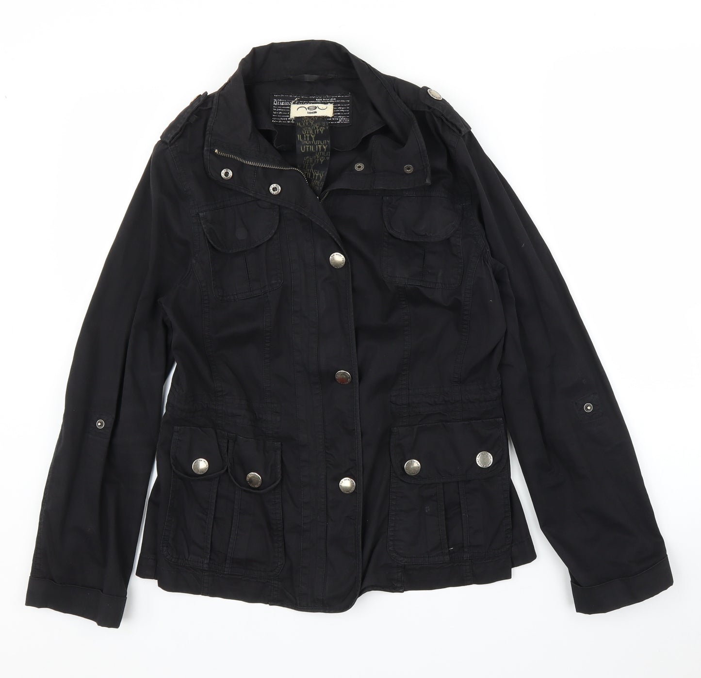 New Look Womens Black   Military Jacket Jacket Size 12